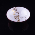 A pair of "Japanese"  enamelled copper dishes with "naked raku"