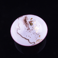 A pair of "Japanese"  enamelled copper dishes with "naked raku"