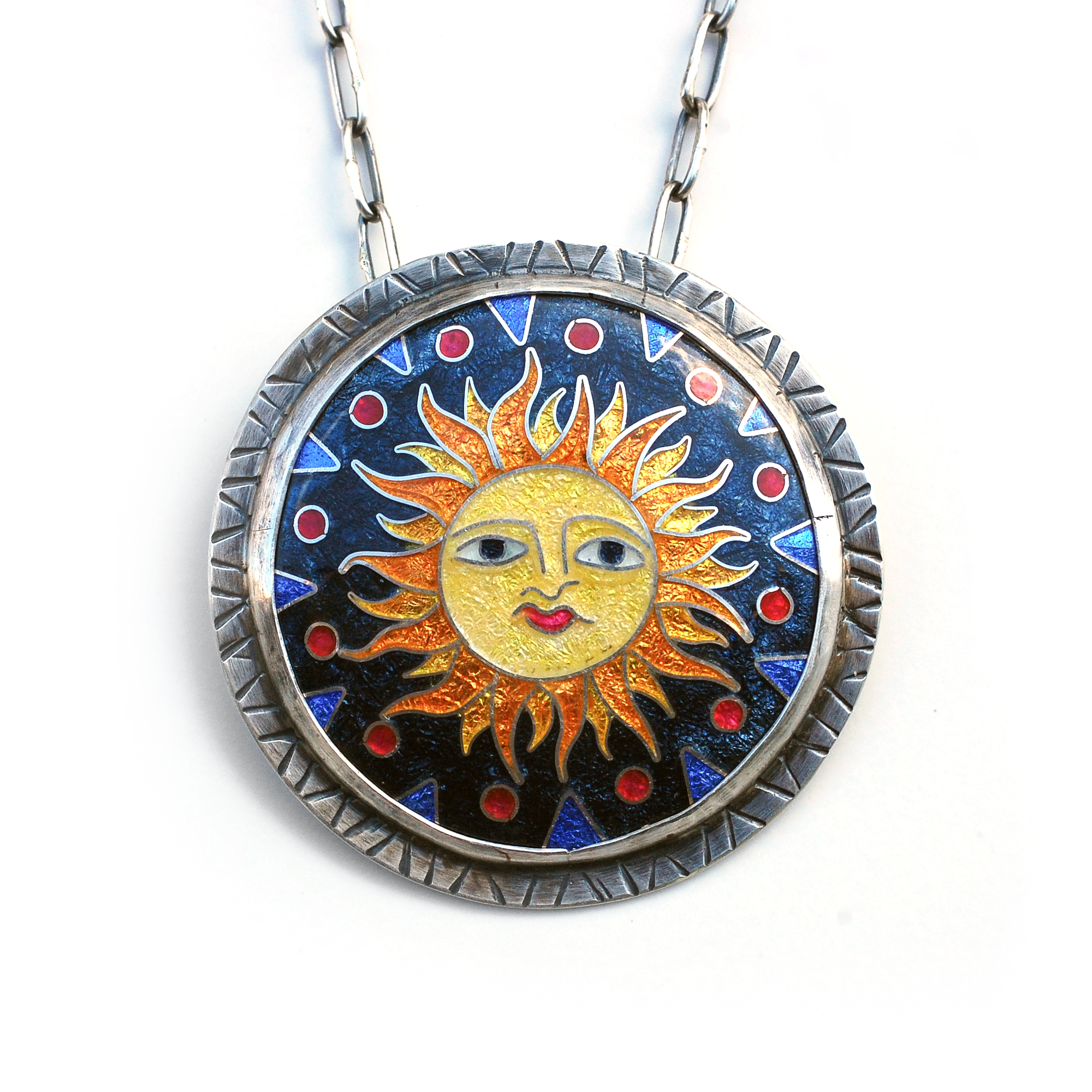 Cloisonne Sun Pendant