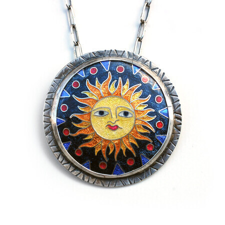 Cloisonne Sun Pendant