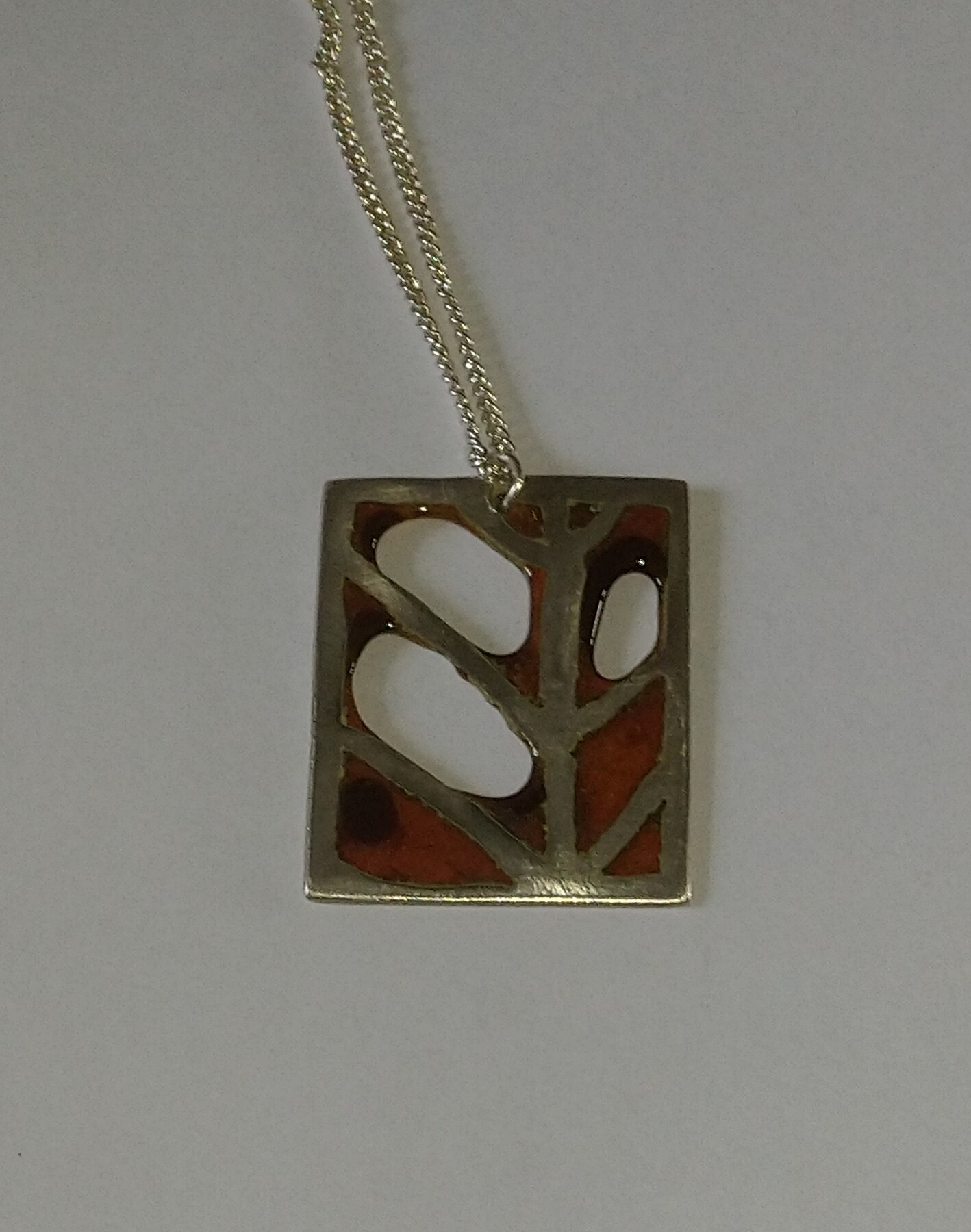 A pair of necklaces, autumn and summer leaf section