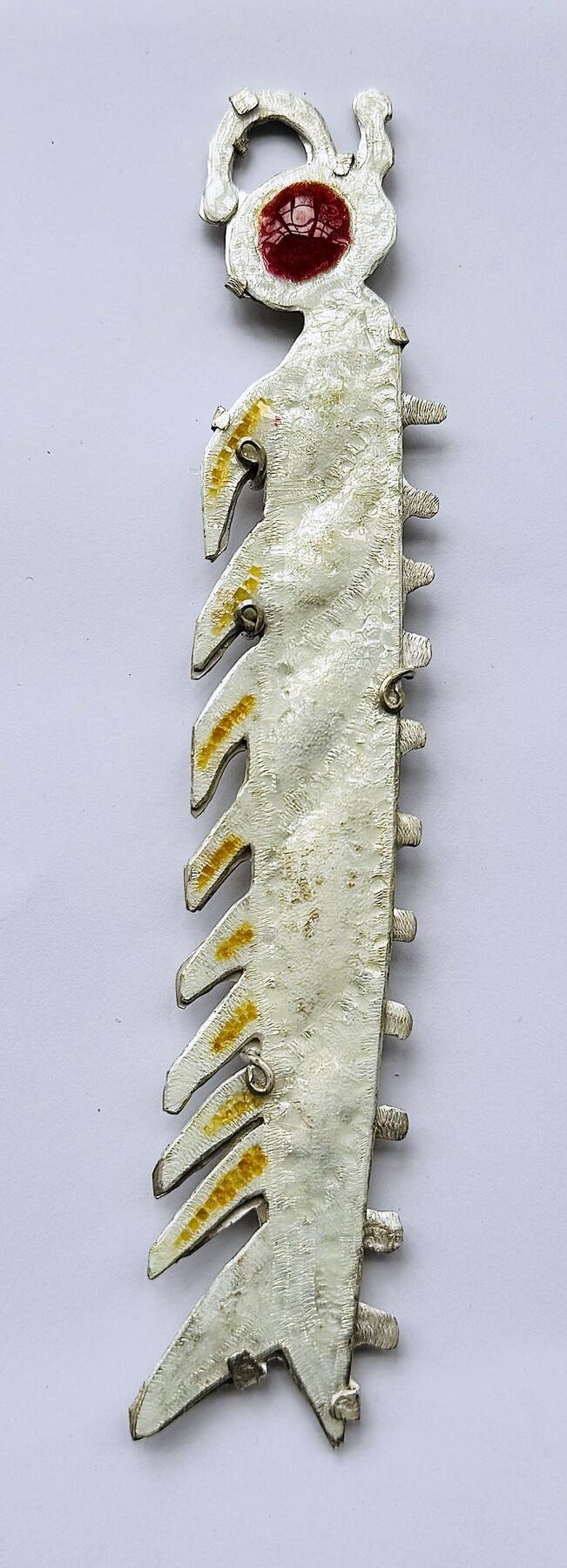 Centipede  Enamelled brooch