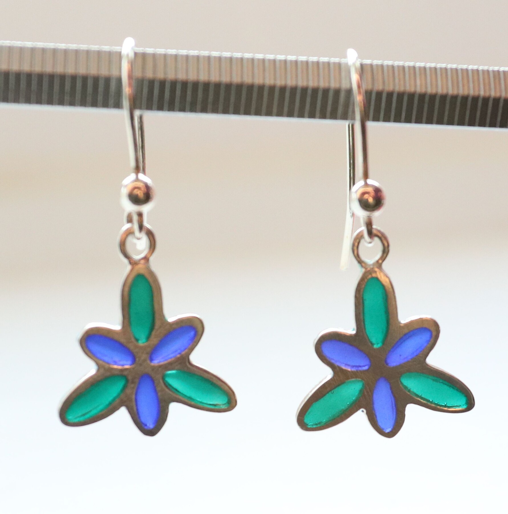 Blue & Green Earrings